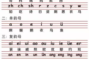 小学语文汉语拼音表~（拼音学习指南）